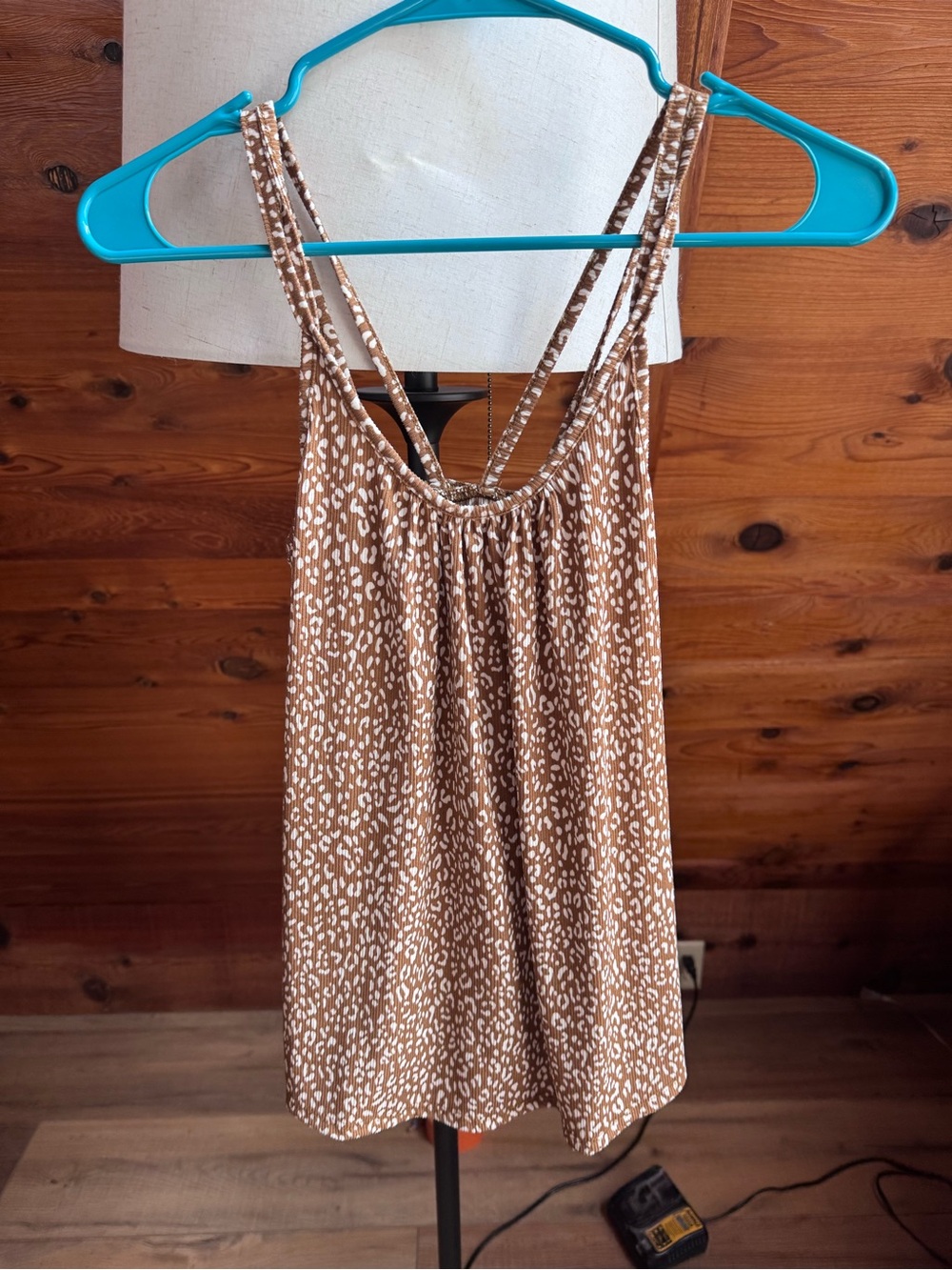 Women’s Brown Animal Print Tank Top - Casual Summer Top